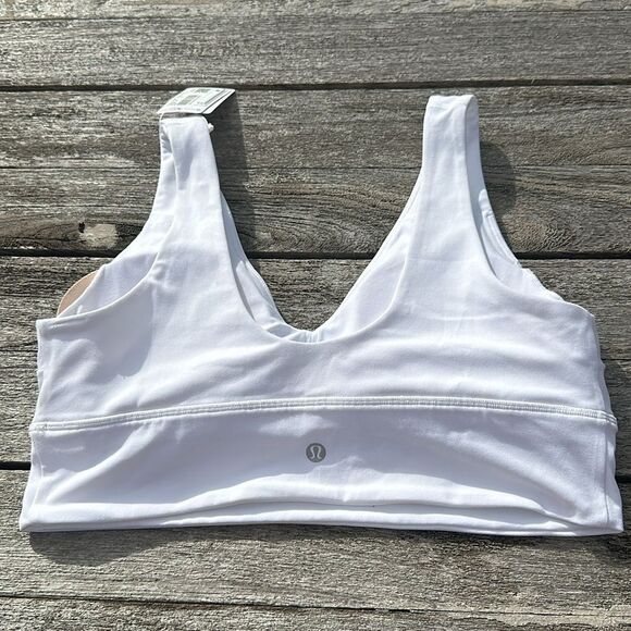 Lululemon Align V-Neck Bra Light Support, C/D Cup White size 14 NWT SPORTS BRA - Picture 2 of 8